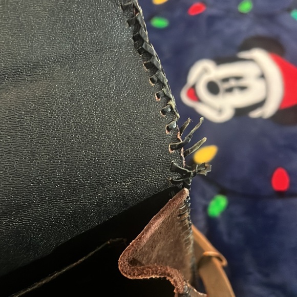 Vintage Joo Kay Hand Tooled Leather Purse Handbag Brown Western Shoulder - Picture 9 of 11